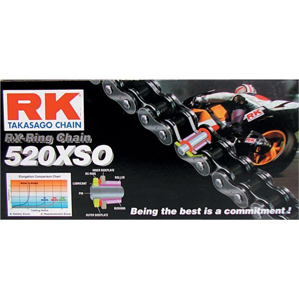 RK Racing Chain 520-SO-86 86-Links O-Ring Chain with Connecting Link 