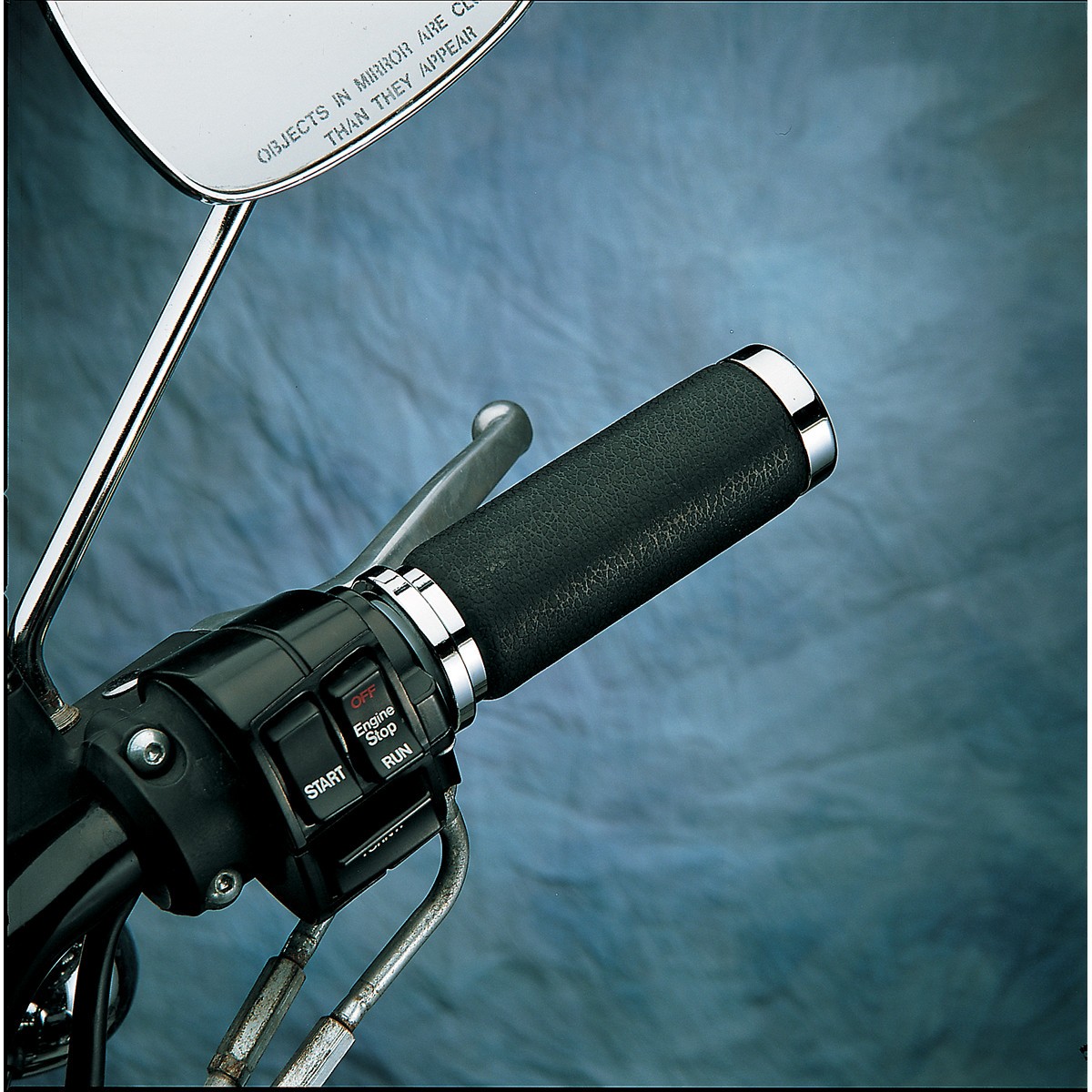 Drag Specialties Textured Black Rubber Grips Pièces Poignées