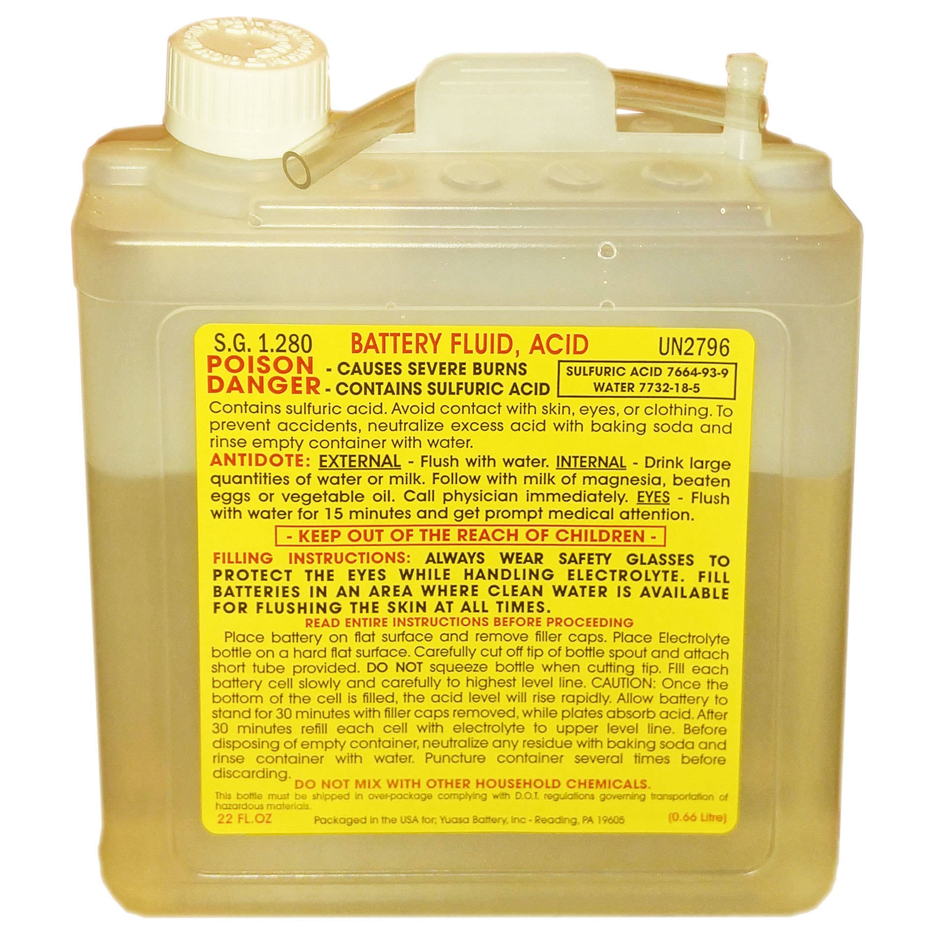 Yuasa Acide Électrolyte à Batterie Accessoires Moto FortNine Canada