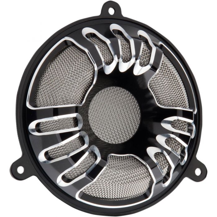 Arlen Ness Billet Speaker Grills Deep Cut Black 03908