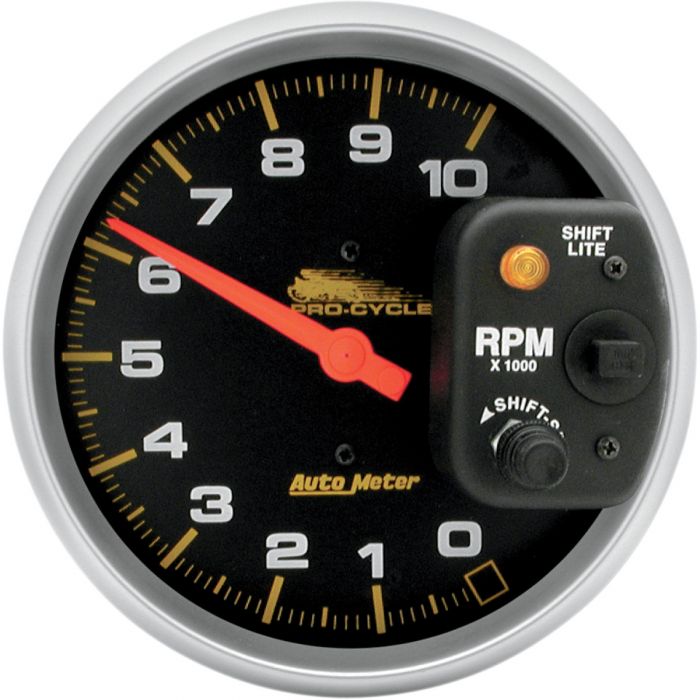 Auto Meter Satin Finish 10000 RPM Tachometer 5in. Tach with Shift