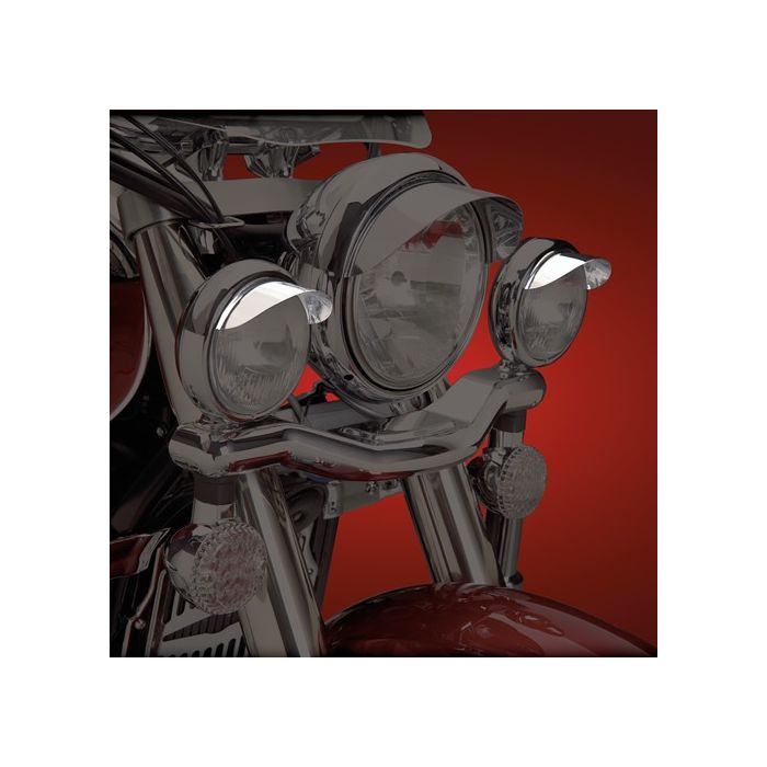 Show chrome big bike parts chrome spotlight visors pair 1 229