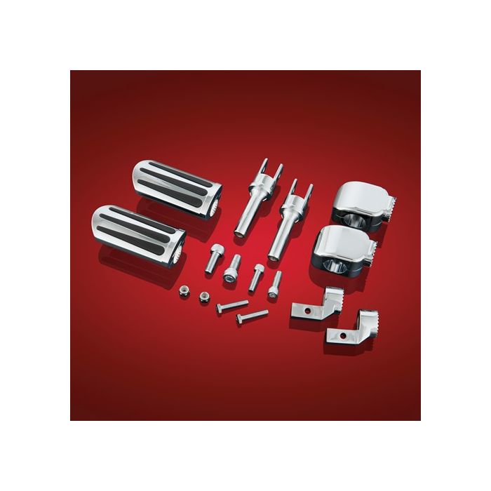 Show Chrome (Big Bike Parts) Teardrop Highway Pegs with 1 inch Clamp