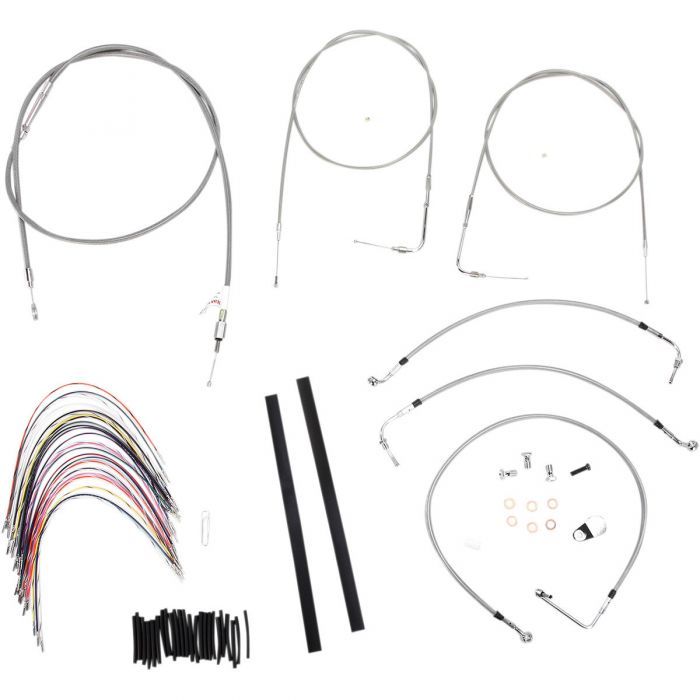 Burly Extended Cable/Brake Line Kit for 14in. Gorilla Handlebars