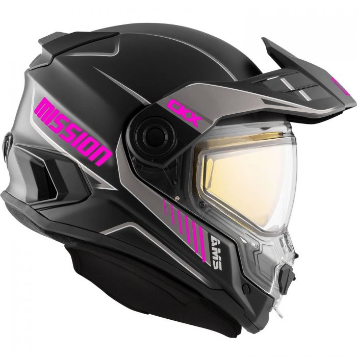 Mission Ams Snow Tracker Helmet With Dual Lens Shield Matte Pink Xs 510761 