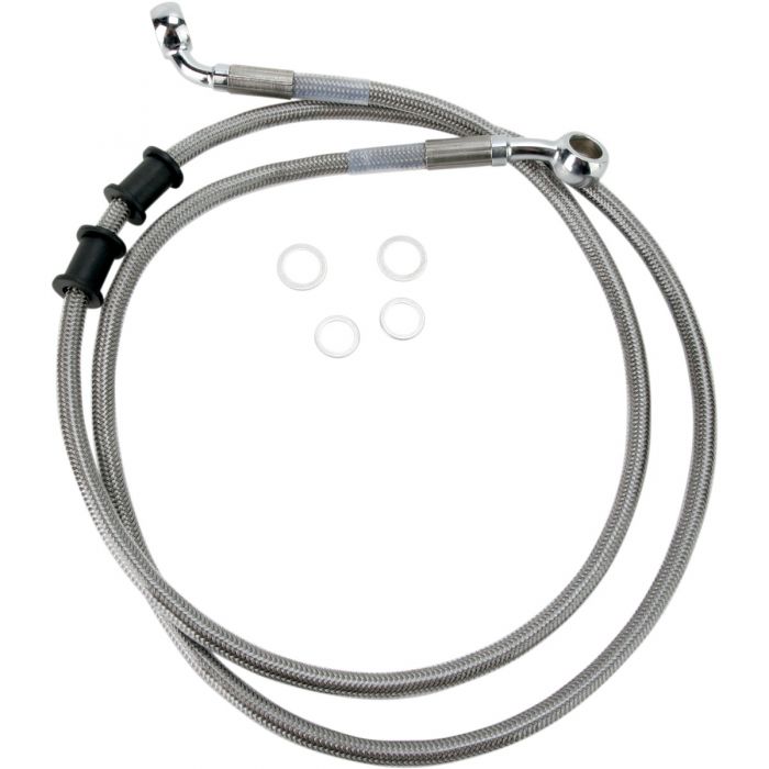 Drag Specialties Stainless Steel Front Brake Line Kit Standard - 48 1/8 ...