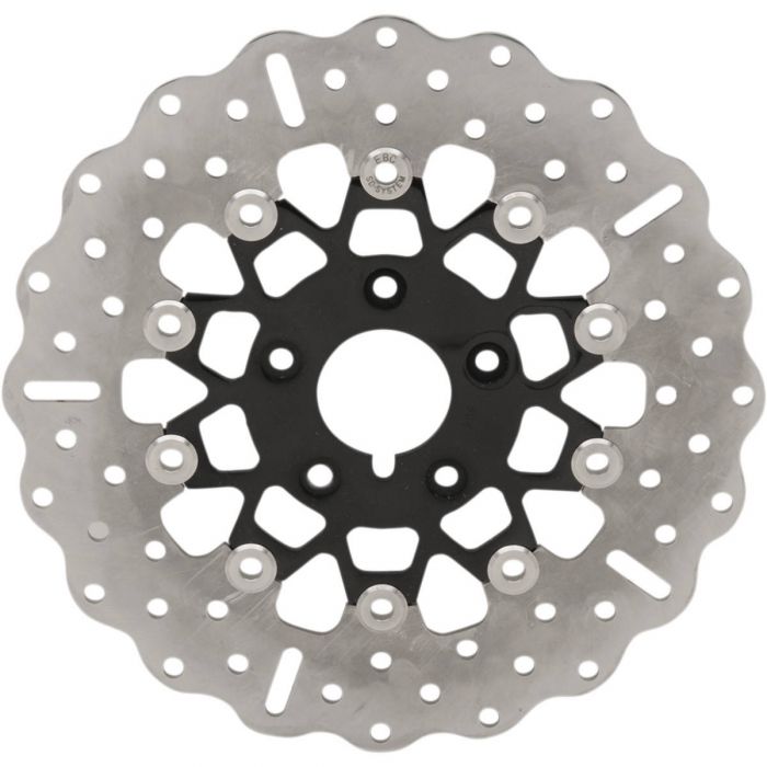 EBC 10Button Brake Rotor Front Contour Wide Black Chrome