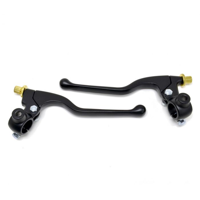 EMGO Clutch/Brake Levers Assembly with 10mm Mirror Hole Black 32