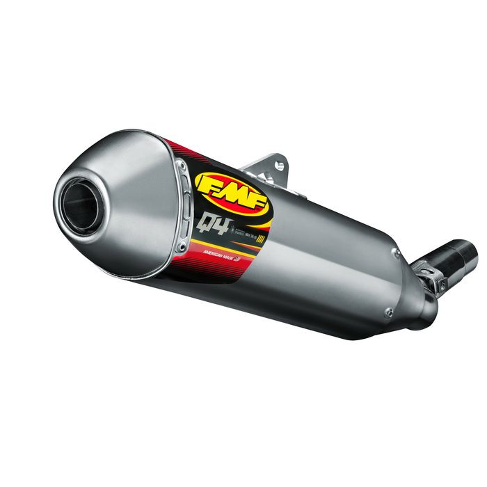 FMF Racing Q4 HEX Spark Arrestor SlipOn Exhaust Champagne Anodized