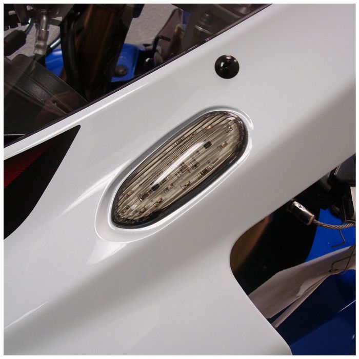 Hotbodies Flush Mount Mirror BlockOff LED Turn Signals Smoke S06GS