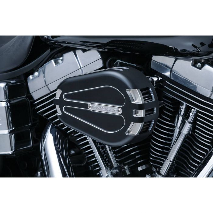 Kuryakyn Crusher Maverick Pro Air Cleaner Satin Black/Machined Cable Throttle 9898