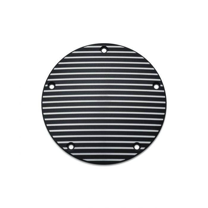 Kuryakyn Finned Derby Cover Satin Black/Machined 9749 FortNine Canada