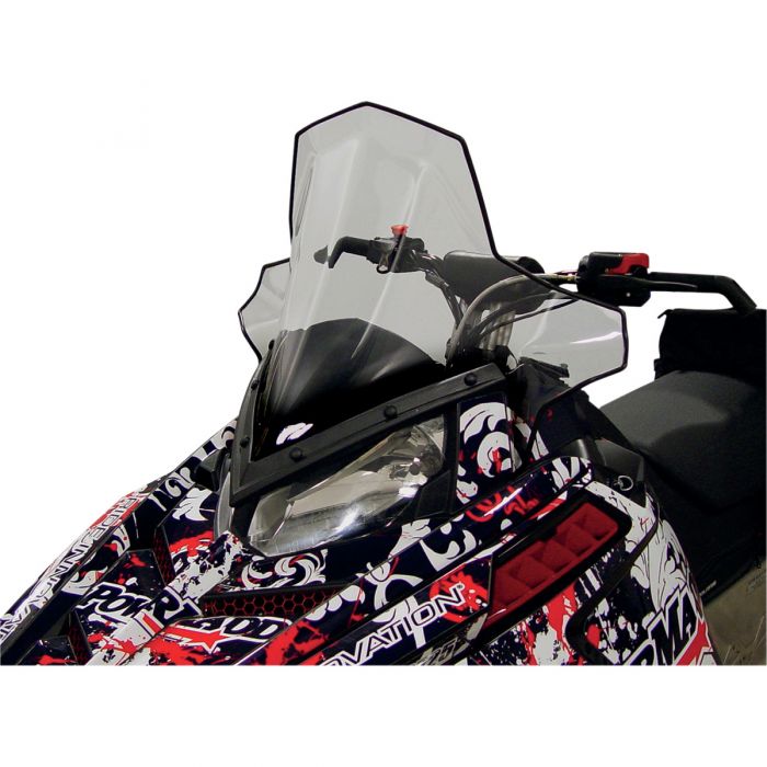 PowerMadd Cobra Snowmobile Windshield 19in. Clear/Black Fade 11830