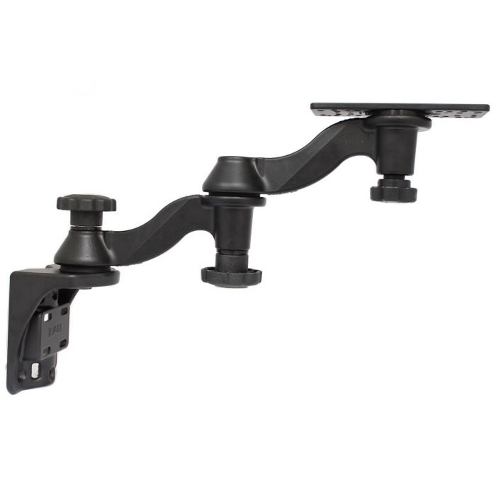RAM Mounts Double Swing Arm with Rectangle Base and Vertical Mounting