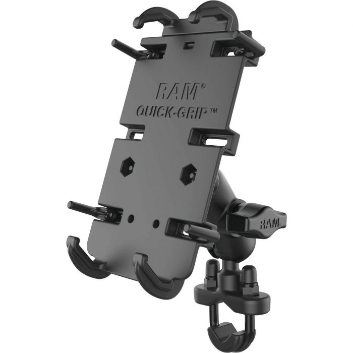 RAM Mounts QuickGrip XL Phone Mount with Handlebar UBolt Base RAMB