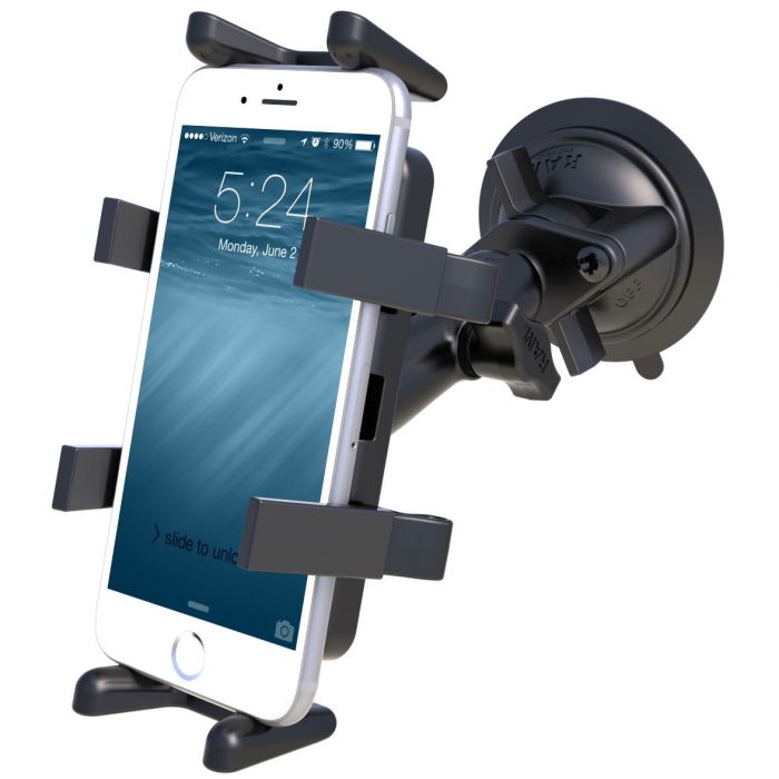 RAM Mounts Twist Lock Suction Cup Mount with Universal Finger-Grip ...