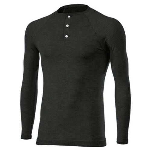 Sixs Merino Wool Long Sleeve Crew Neck Shirt with Buttons | FortNine Canada
