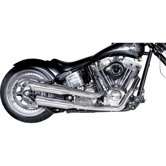 SuperTrapp Fatshots Exhaust System Right Side Drive Custom Chrome