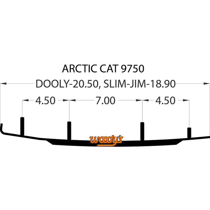 1997 Woody/'s Slim Jim Dooly 4.0/" Carbide Runner Arctic Cat Thundercat 900