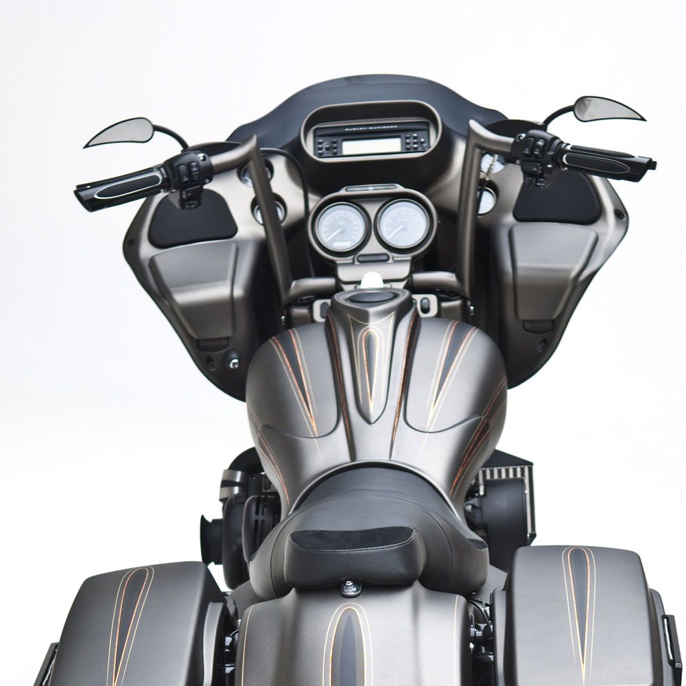 Arlen Ness Black Rad II Teardrop Micro Mirror Left Side for Harley 13-400