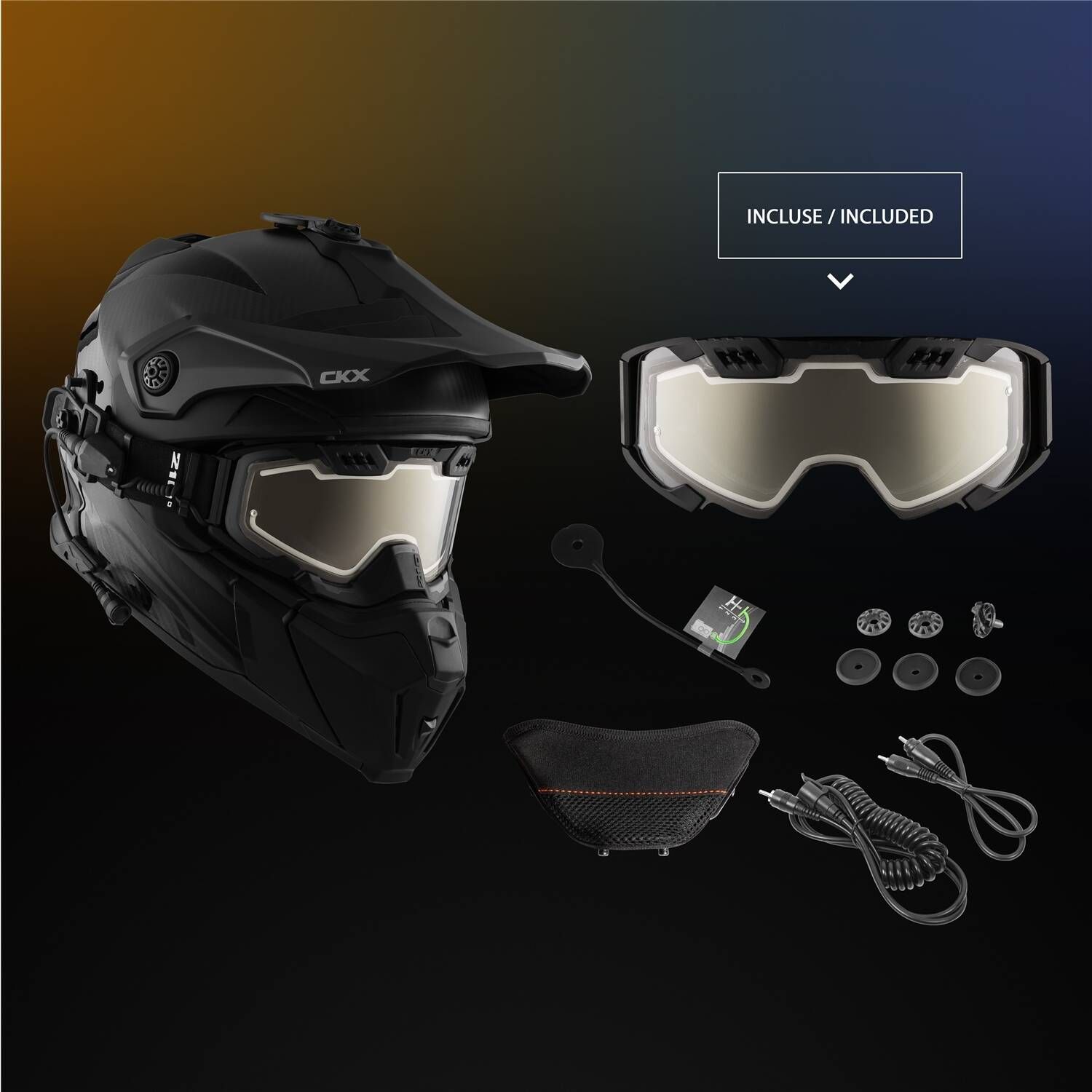 ckx titan helmet heated goggles