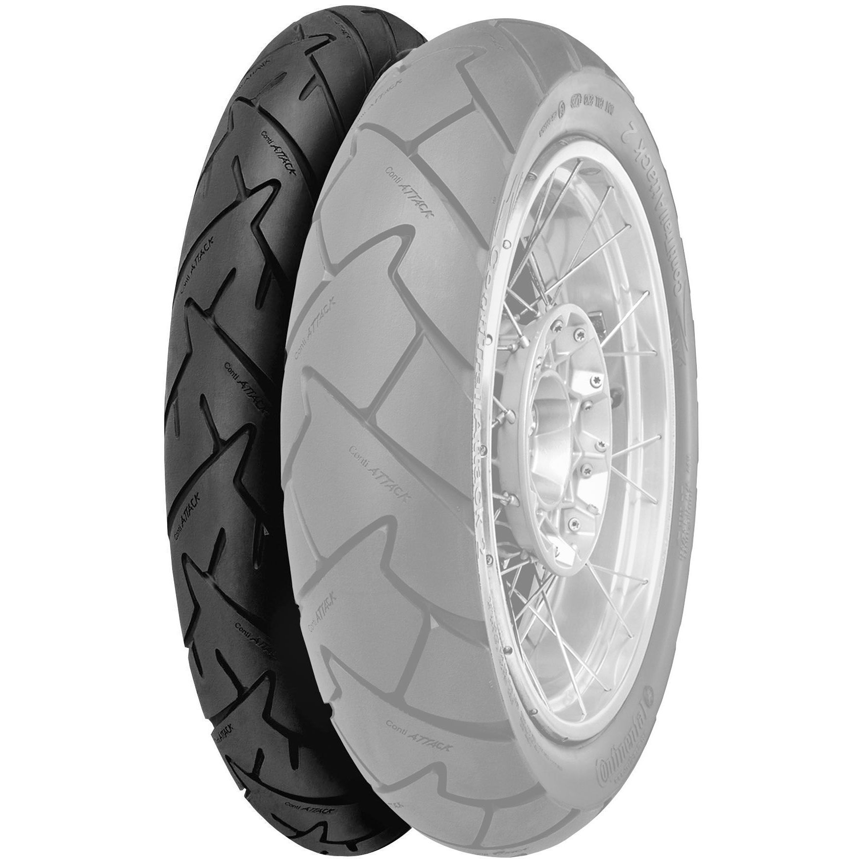 Sport Automotive 120/70ZR19-K Continental Trail Attack 2 Front Tire ...