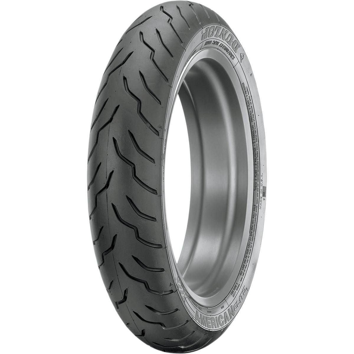 Dunlop American Elite Front Motorcycle Tire 130/60B-19 61H Black Wall for Harley-Davidson CVO Street Glide FLHXSE 2015-2018 
