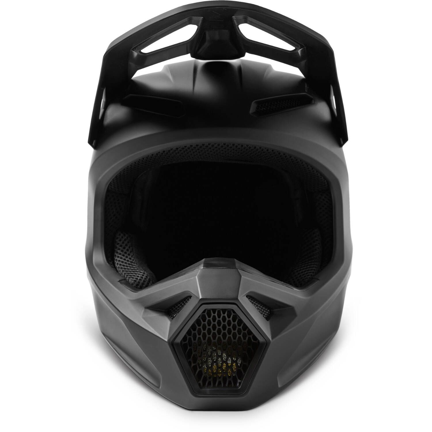 matte black fox dirt bike helmet