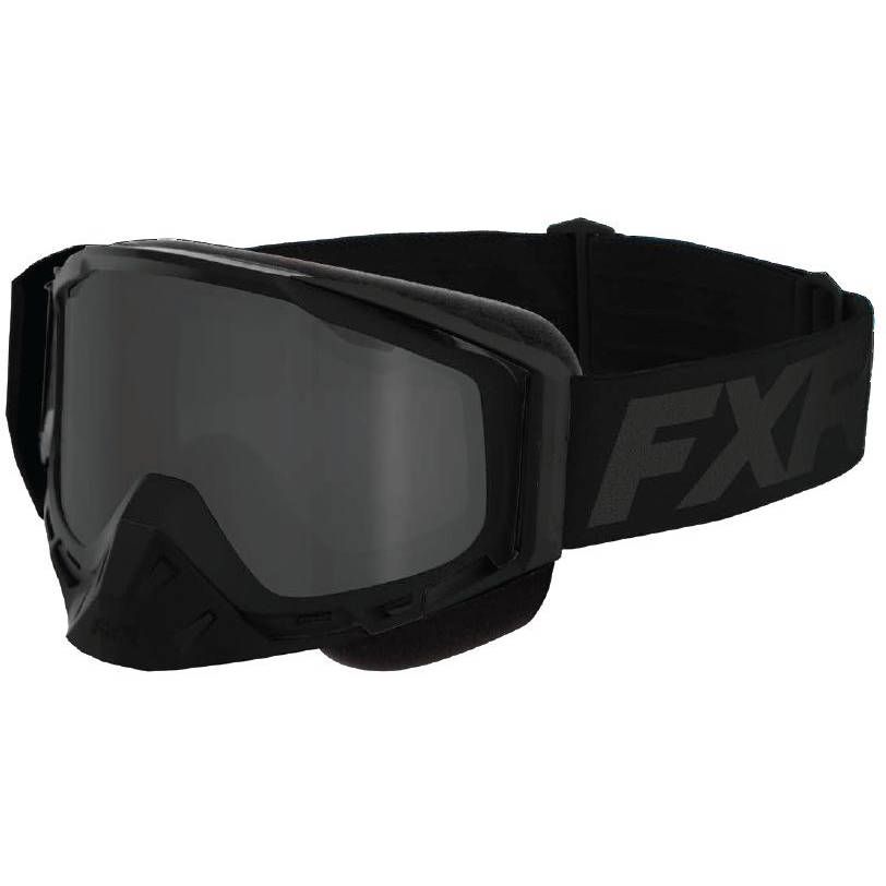 FXR Maverick E-Goggle Impact Resistant Dual Pane Pre-Curved Electric Heated Lens