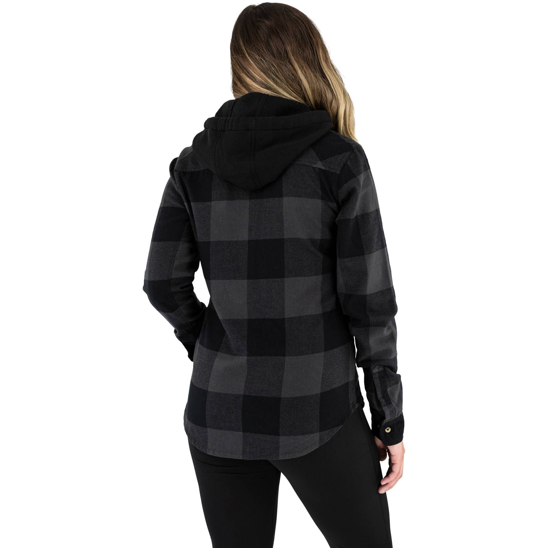 hooded flannel shirt womens