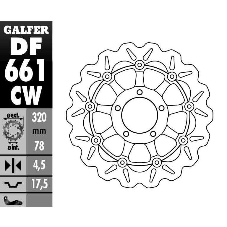 Galfer DF661CW Wave Floating Front Rotor 