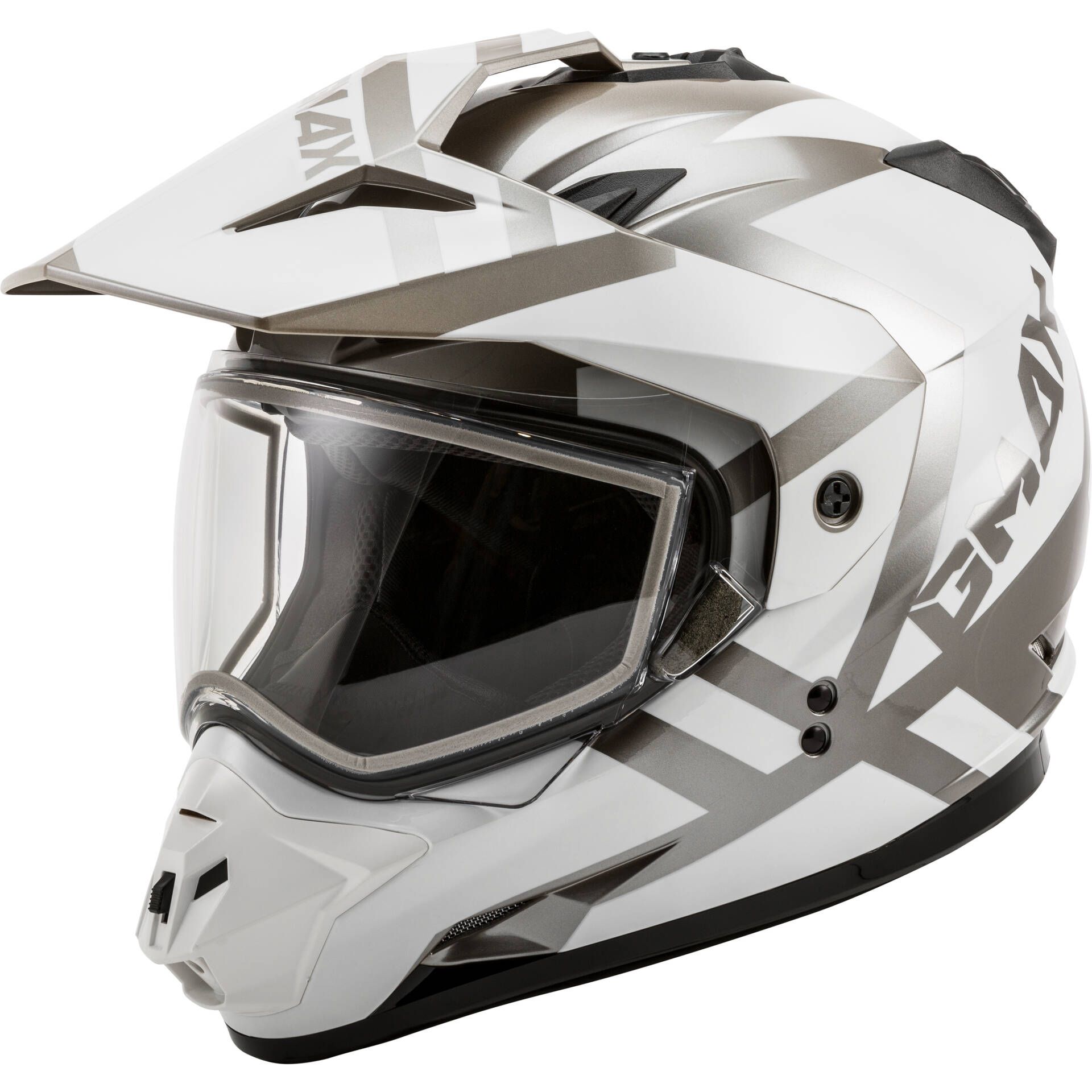 Details about   GMAX GM-11S Trapper Snow Helmet w/Electric Shield Pink/White/Gray 