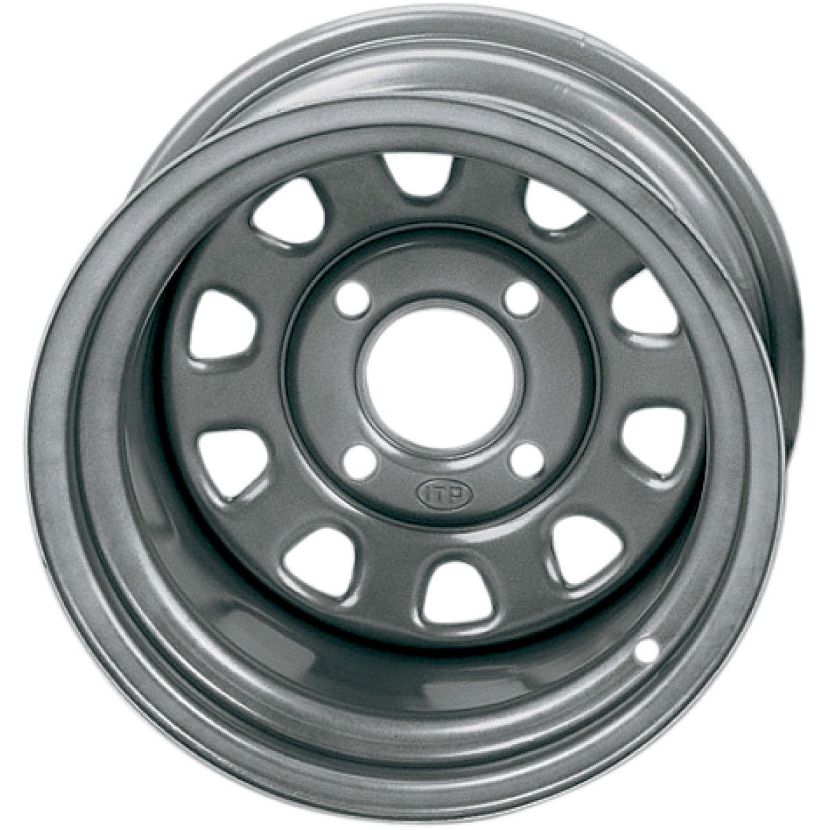 Black Delta Steel Wheel 1422320014B Front/Rear / 14X7 4/156 4+3 12mm