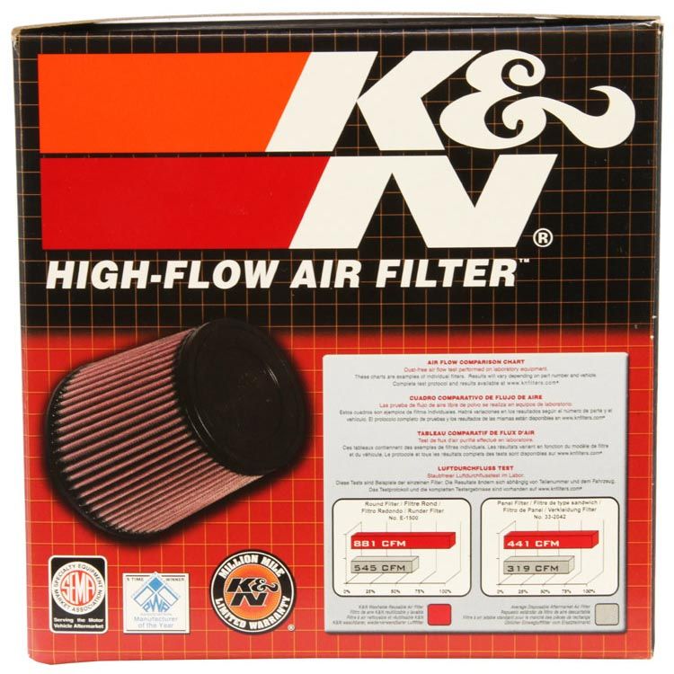 K&N RU-2989 Yamaha Universal Rubber Air Filter 