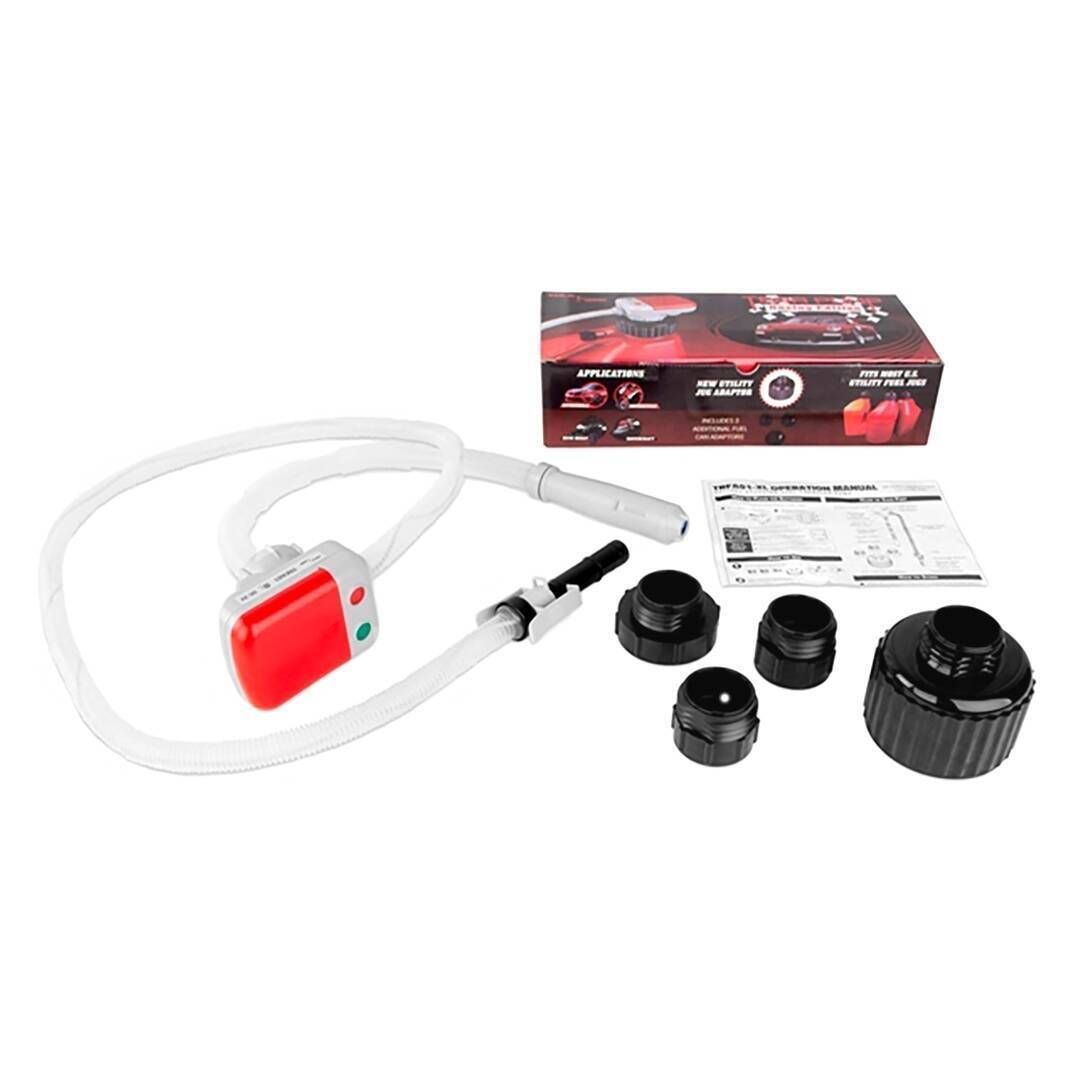 TERA PUMP Gas Can Adapater Bundle for Battery Powered Fuel Transfer Pump w/Flexible Intake hose 