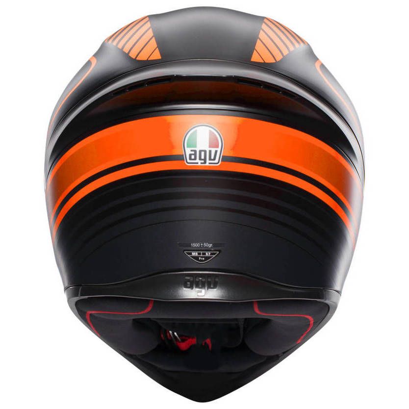 Helmet full face thermoplastic Black Red AGV K1 WARMUP 011 US