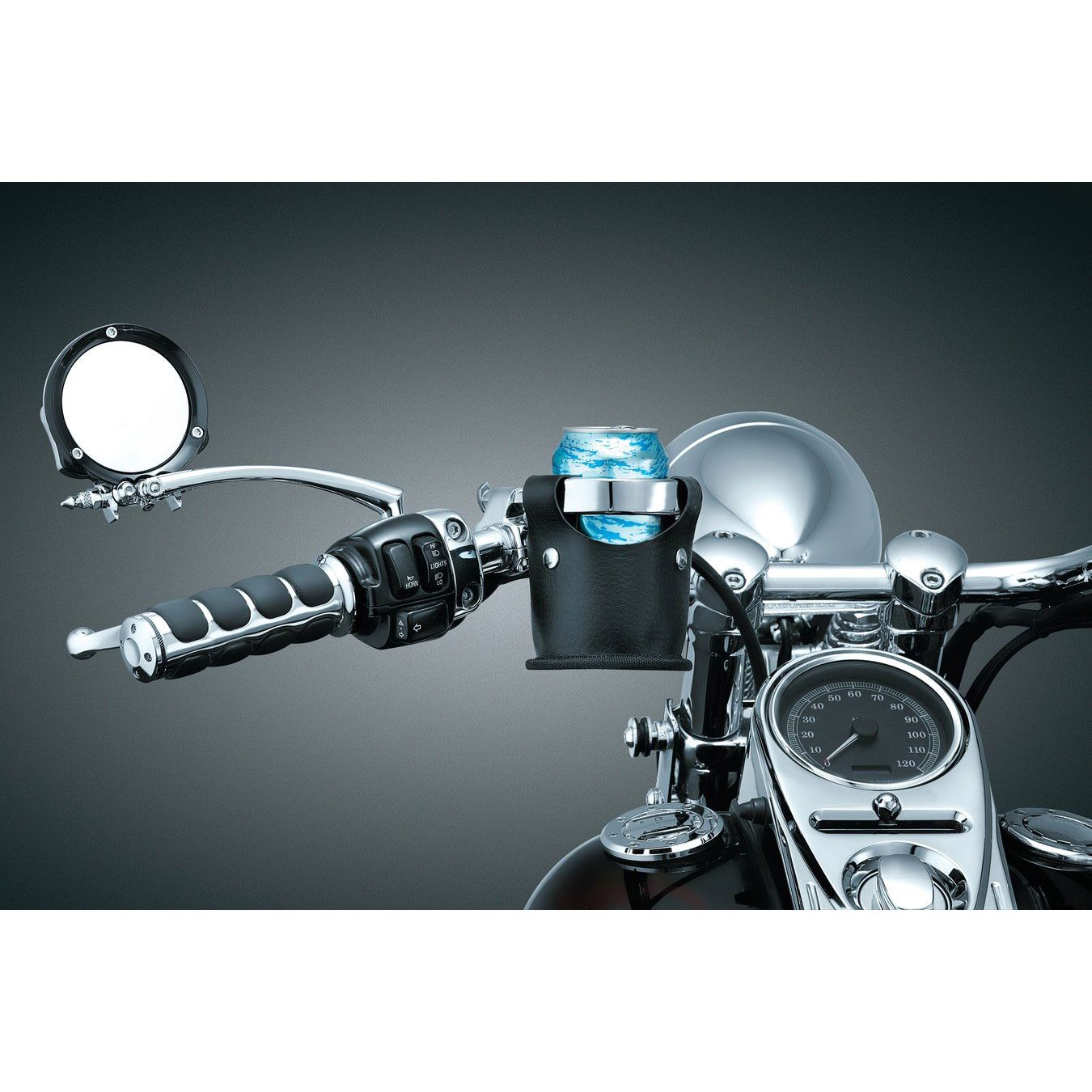 Kuryakyn 1475 Universal Drink Holder with Basket for 1-1//4 Handlebar