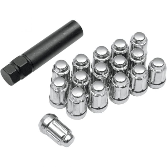 ITP Lug Nuts 12mm Splined Tapered with Key Chrome ALUG20BX