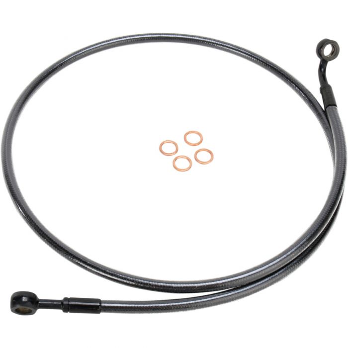 Image of : Magnum Black Pearl E-Z Align Standard Length Single-Disc Non-ABS Front Brake Line