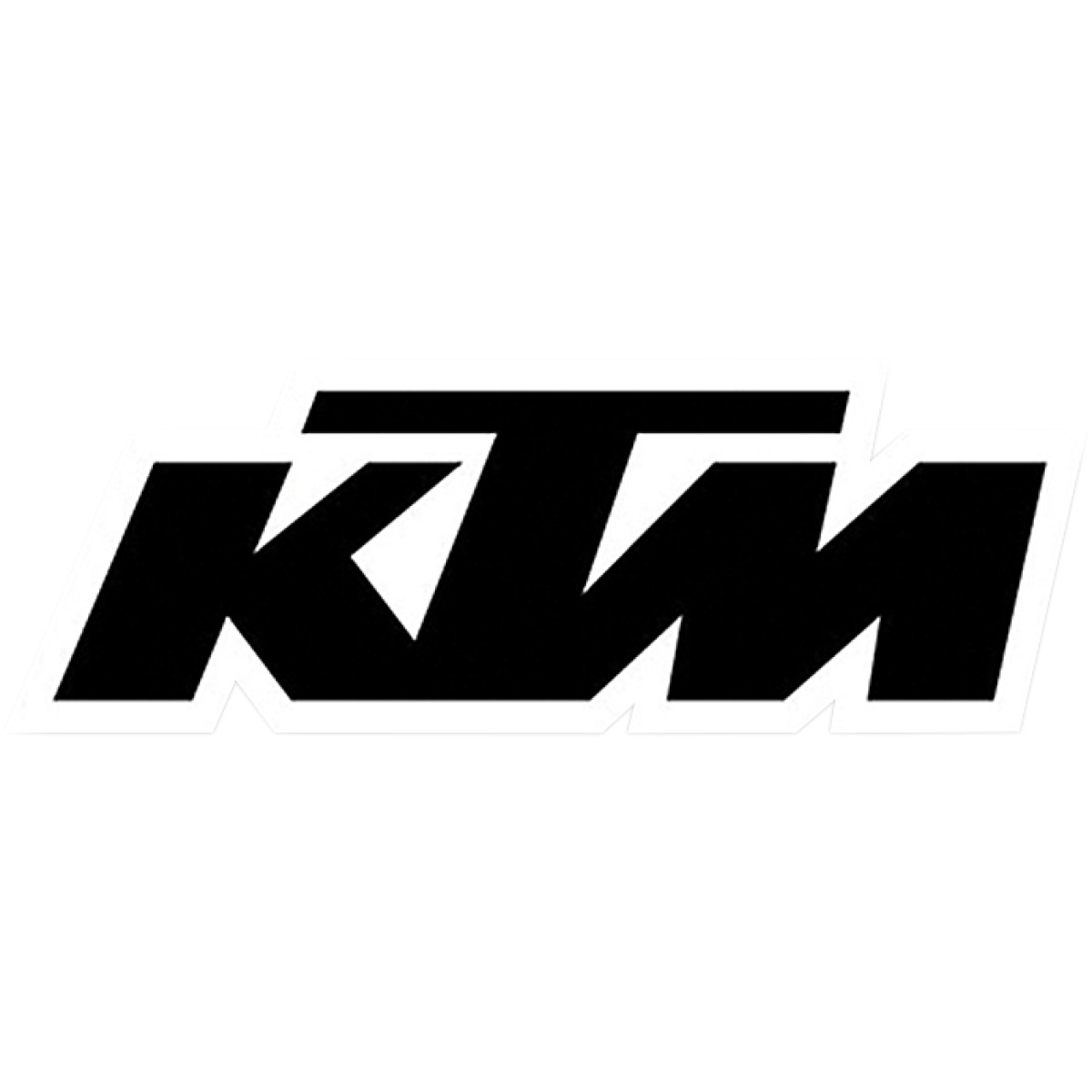 Factory Effex Die-Cut Logo Stickers KTM Style White 5-Pack
