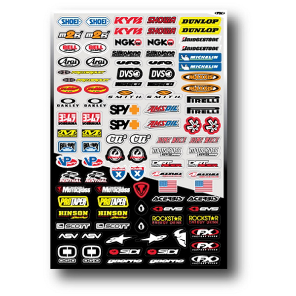 13-8443 Factory Effex Temperature Sticker 3 Pack MX ATV Motorcycle